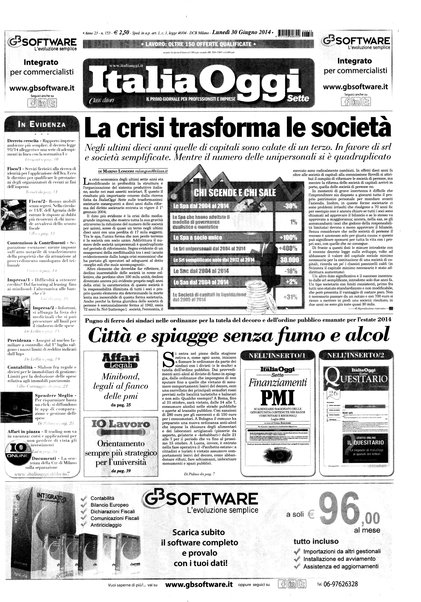 Italia oggi : quotidiano di economia finanza e politica